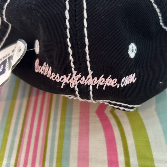 NWT Distressed Adam’s  Baseball Cap “Bubbles Please “ on cap in pink, - Picture 2 of 4
